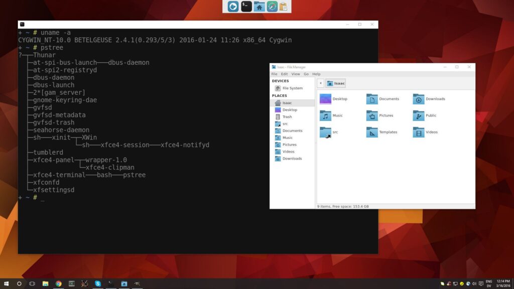 Gui Linux WIndows 10