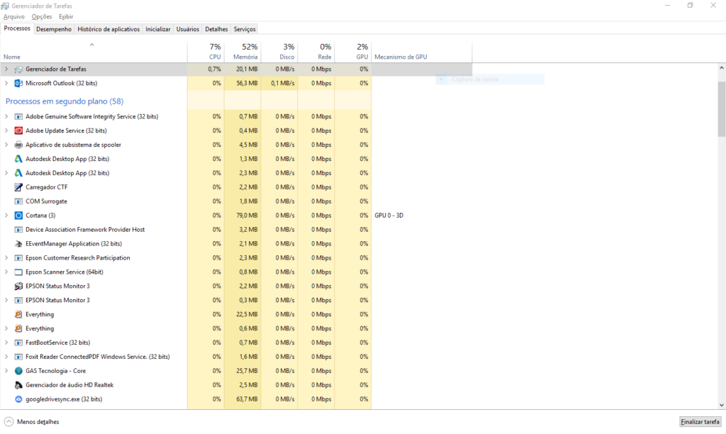 Como remover um programa que simplesmente não sai do no Windows 1 Gerenciador de Tarefas