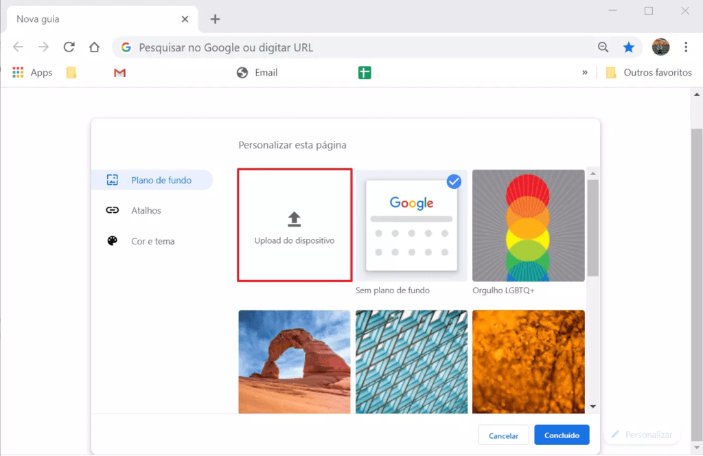 Perfonalizar Chrome GIF