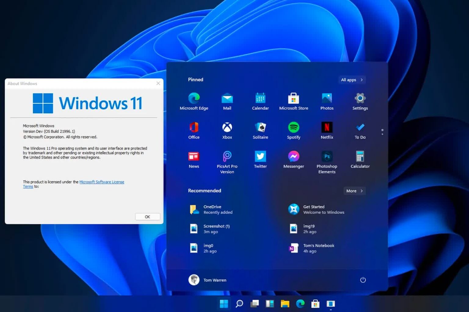 Windows 11 screen