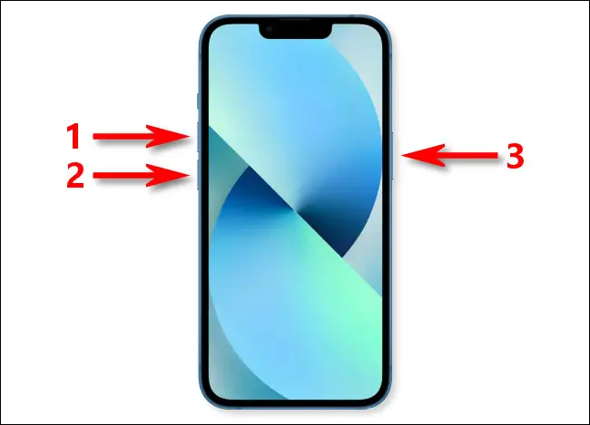 reinicializacao forcada iphone 13