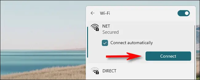 wifi click connect