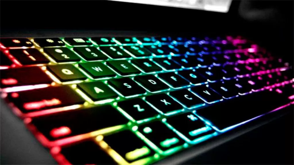 teclado notebook iluminado