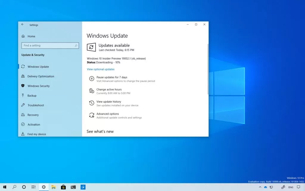 Windows 10 20h1