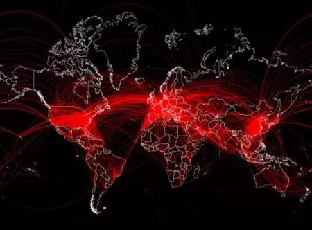 malware mapa mundo rede transações